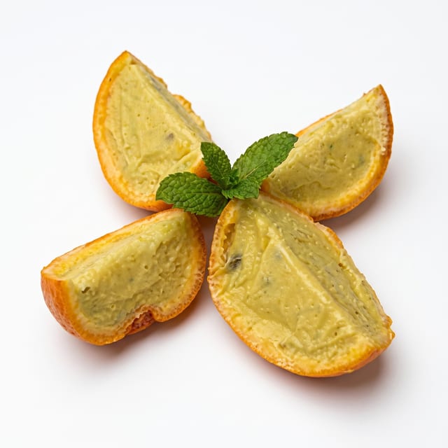 Orange Kulfi in a Cup.